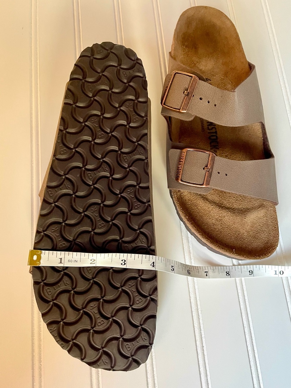 Birkenstock Arizona Sandal Mocha Two-Strap Iconic Light Brown EU 44 M11 Reg NWOT - Picture 7 of 14